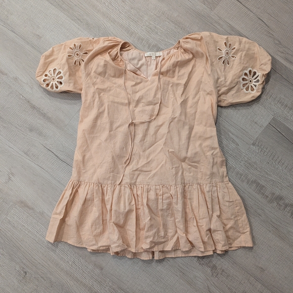 Karlie Blush Puff Sleeve Blouse - Picture 1 of 1